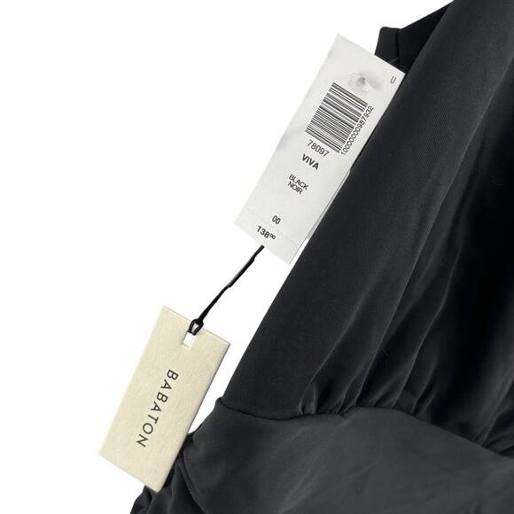 Aritzia Babaton Black Viva Ruched Mini Dress - Picture 9 of 12